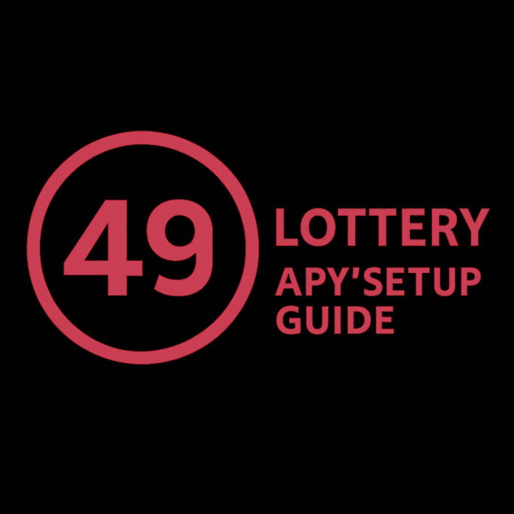 A professional badge design for the 49 Lottery App Setup Guide.