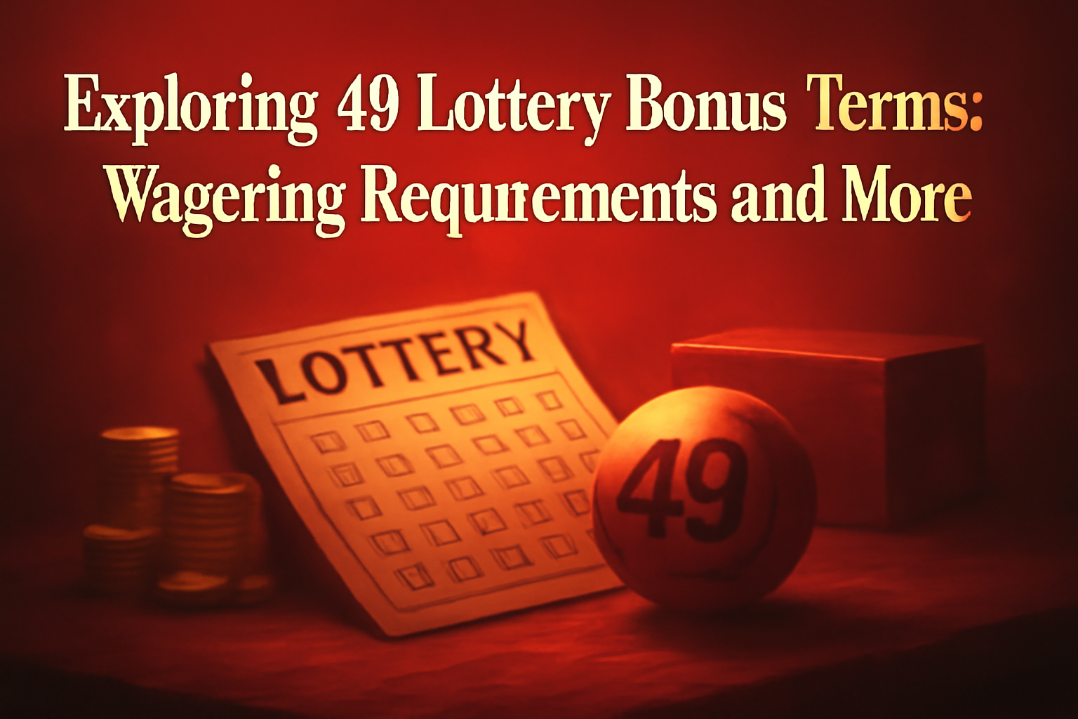 An informational scene depicting support for the 49 Lottery with clear text.