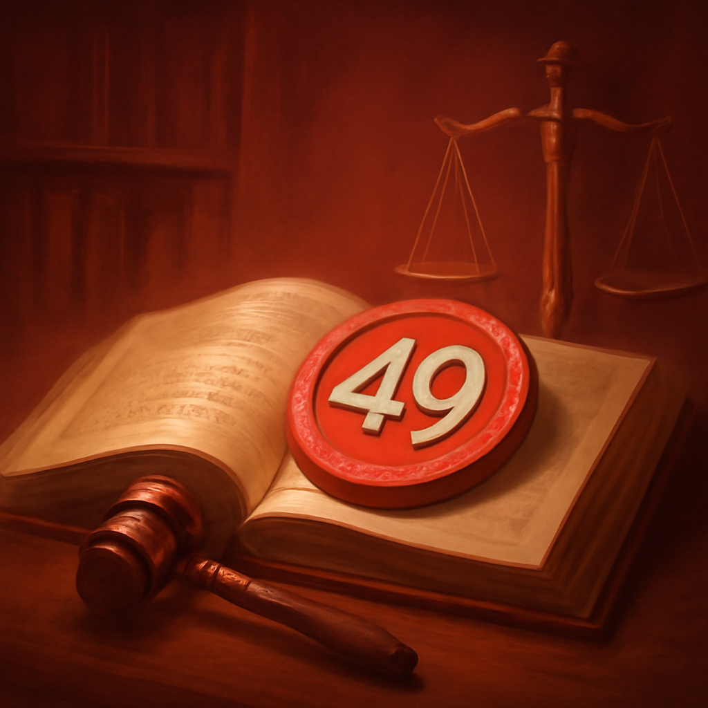 An educational diagram illustrating 49 Lottery support.