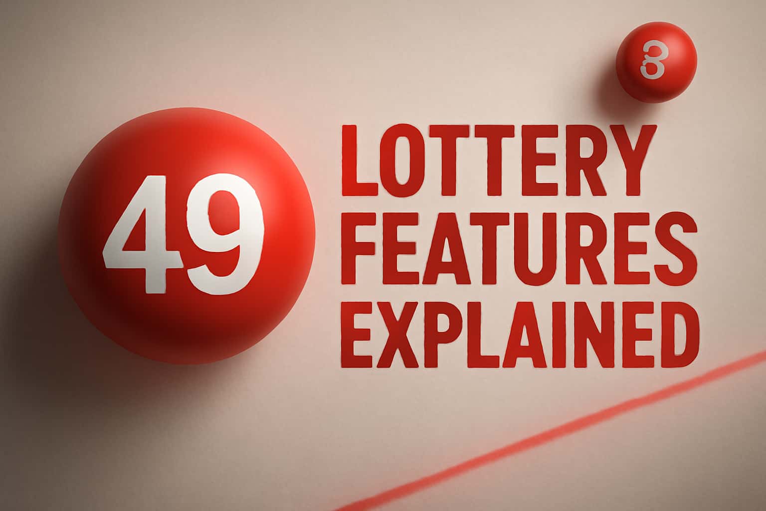 Informational depiction of 49 Lottery features with a focus on user security and support.