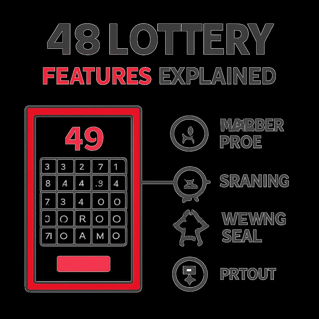 Diagram showcasing various features of the 49 Lottery platform.