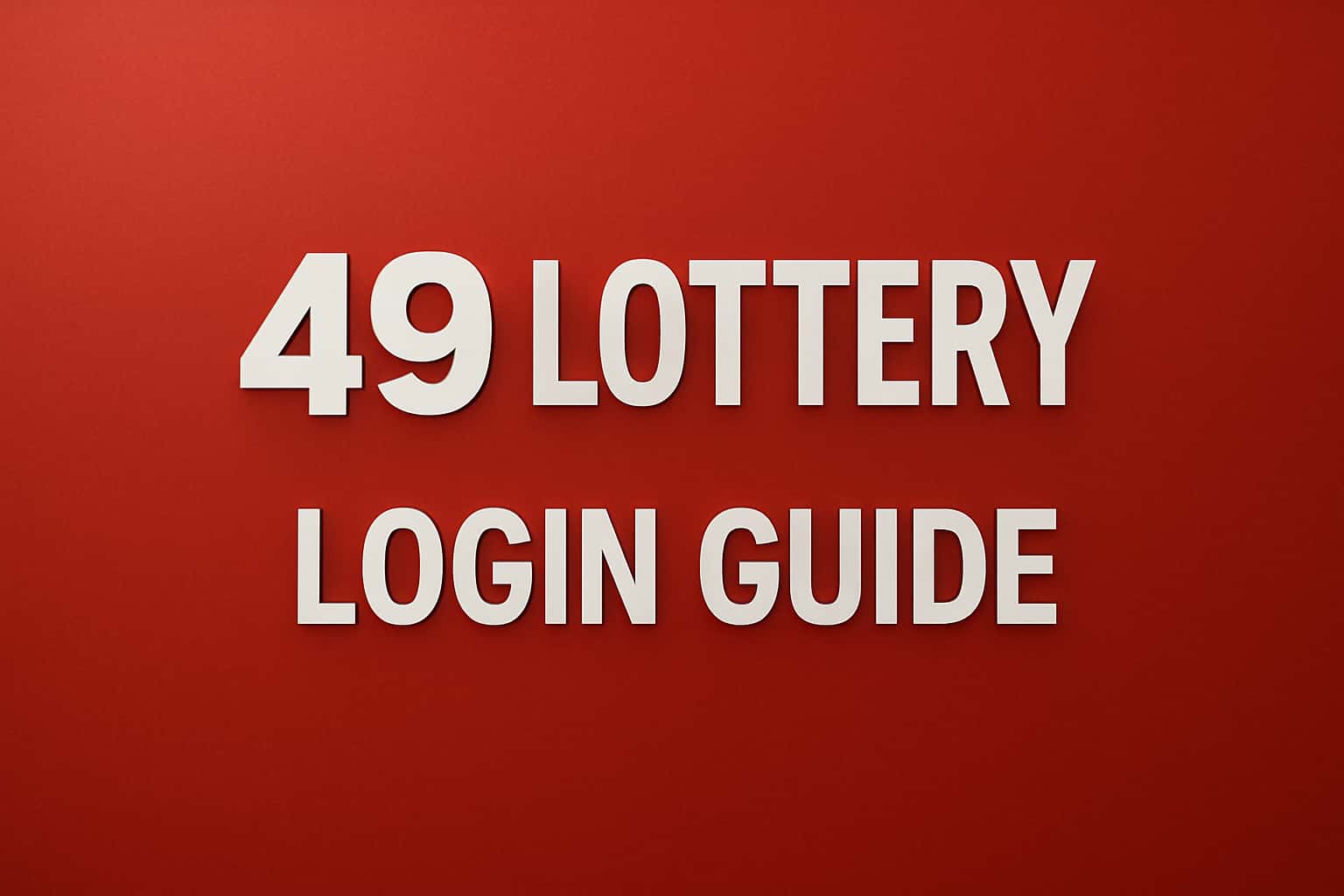 A professional depiction of the 49 Lottery Login Guide with appropriate lighting.