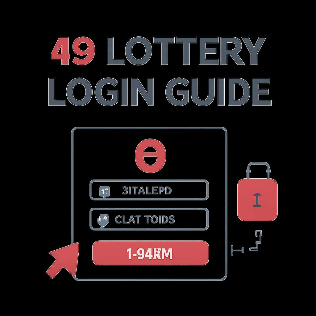 Illustration of the 49 Lottery Login process.
