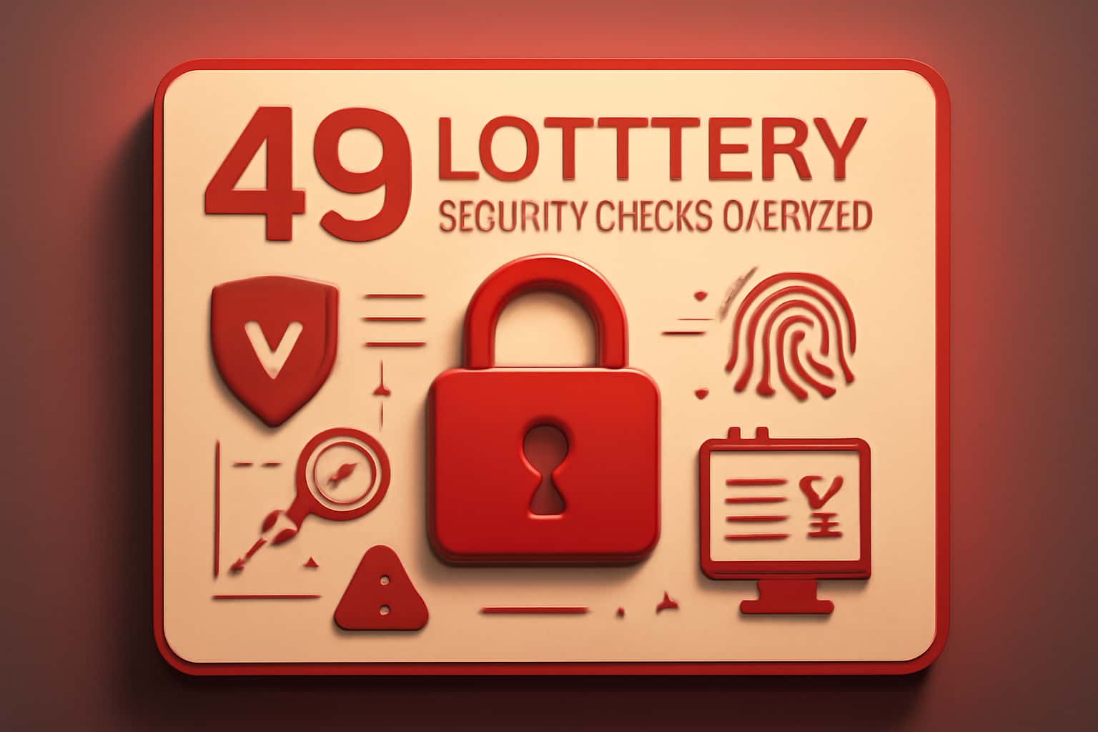 Visual representation of 49 Lottery Security Checks Overview highlighting information security.