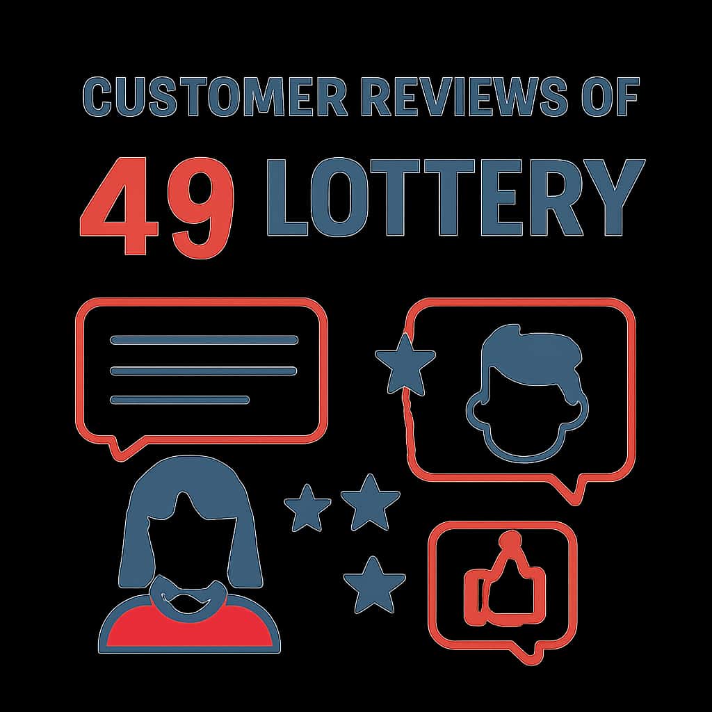 An illustration summarizing customer feedback on the 49 Lottery system.