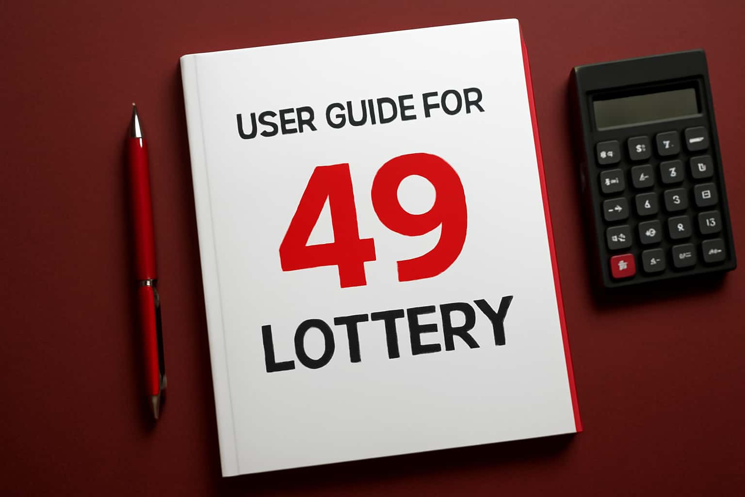 Informational scene illustrating the User Guide for 49 Lottery with the main title displayed.